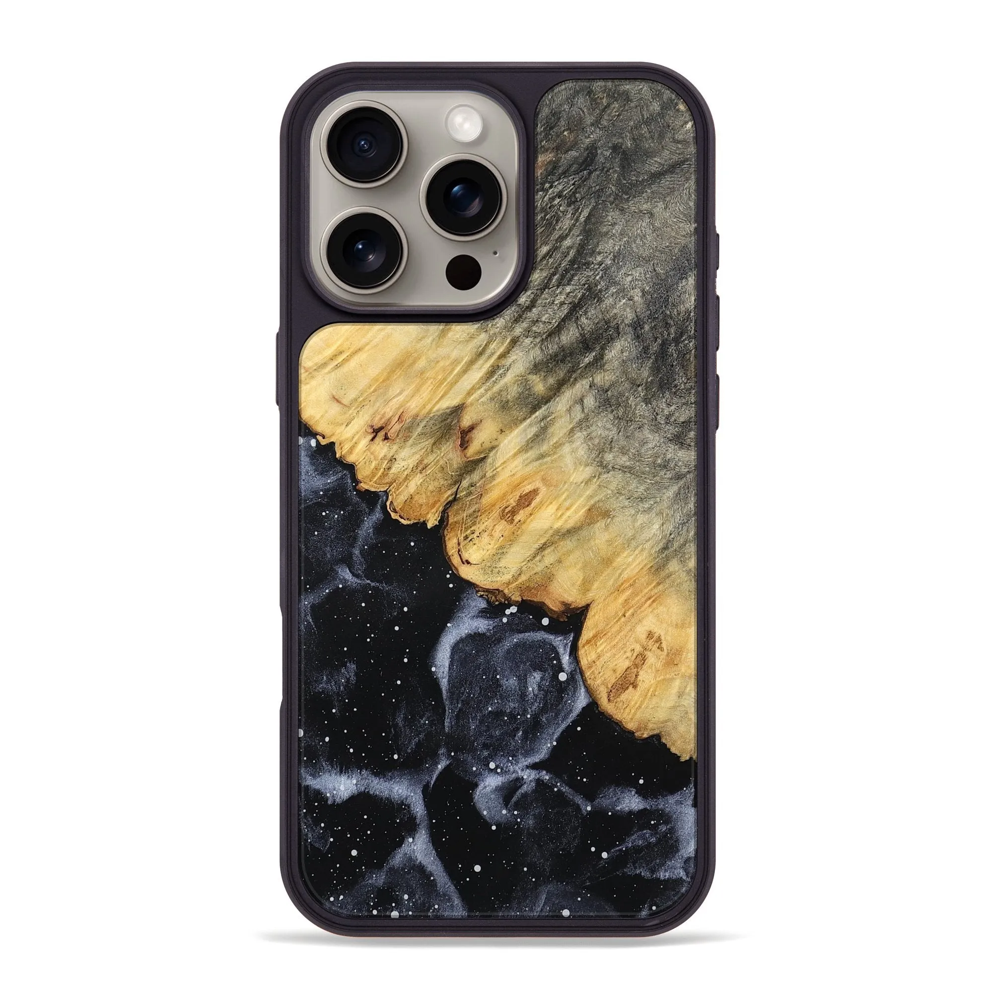 Iphone 16 Pro Max Wood Phone Case - Tamatha (Cosmos, 780764) Bubble Free Screen Anti Finger Stain