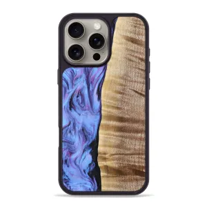 Iphone 16 Pro Max Wood Phone Case - Tawana (Purple, 776560) Anti Fingerprint Shield