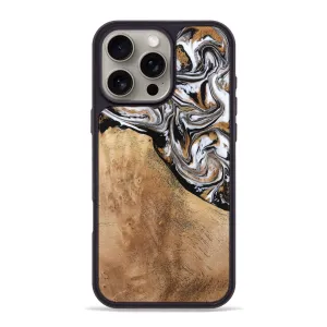 High Transparency Slim Screen Protector Iphone 16 Pro Max Wood Phone Case - Tennie (Black & White, 778320)