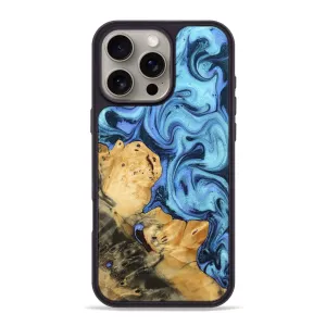 Iphone 16 Pro Max Wood Phone Case - Tobias (Blue, 781802) Crystal Clear Ultra Thin
