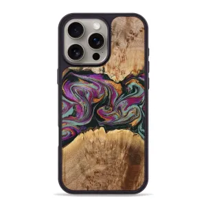 Iphone 16 Pro Max Wood Phone Case - Tomika (Green, 778331) Case Friendly Anti Shock Film