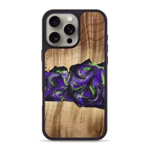 Scratch Resistant Glass Iphone 16 Pro Max Wood Phone Case - Triston (Purple, 777550)