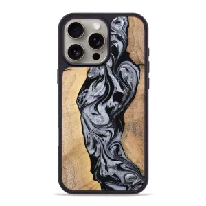 Iphone 16 Pro Max Wood Phone Case - Tucker (Black & White, 777572) Anti Fog Anti Shock Screen