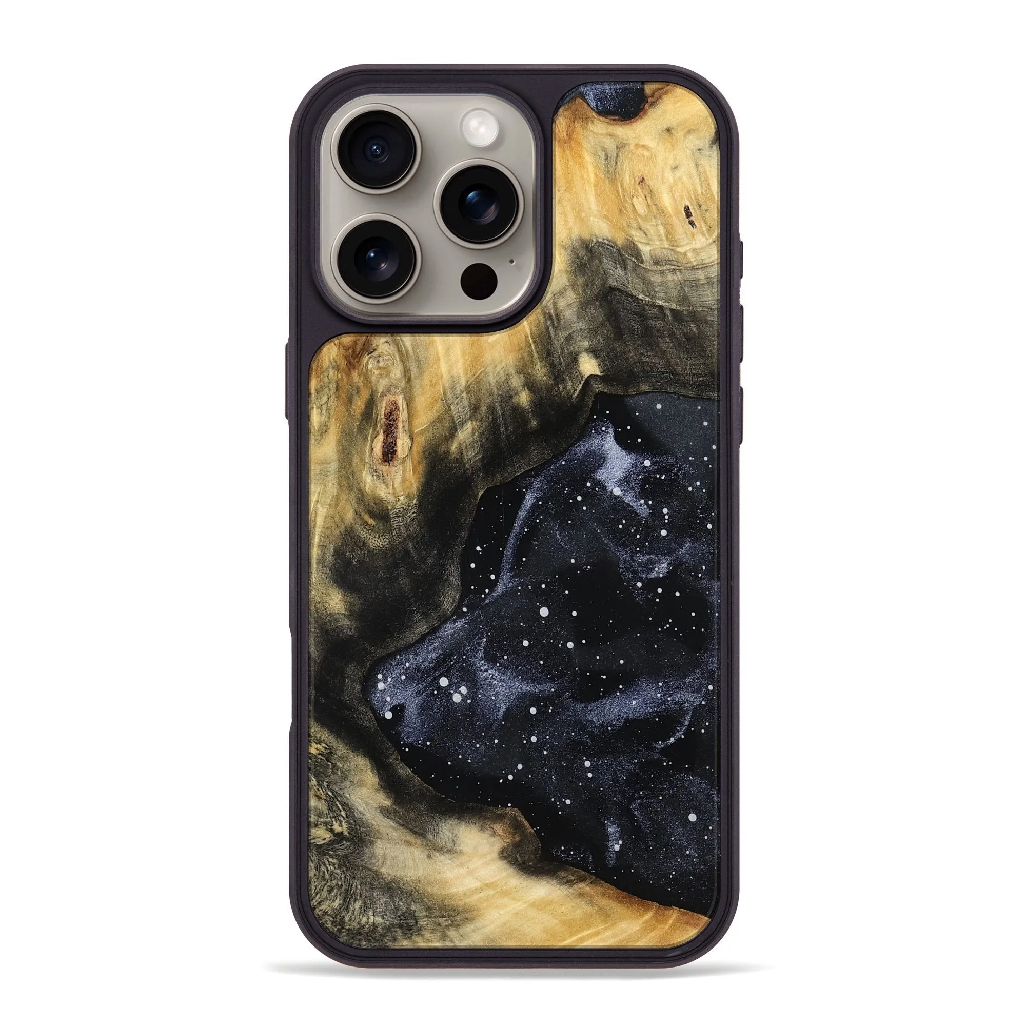 Iphone 16 Pro Max Wood Phone Case - Vinnie (Cosmos, 781889) Fingerprint Repellent Anti Fingerprint Coating
