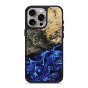 Bubble Free Installation Fingerprint Resistant Screen Iphone 16 Pro Max Wood Phone Case - Will (Blue, 781151)
