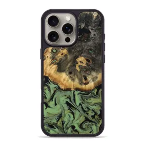 Iphone 16 Pro Max Wood Phone Case - Zada (Green, 781737) Anti Finger Mark Film