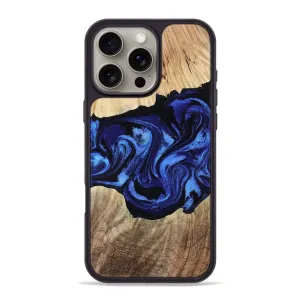 Anti Dust Film Anti Fog Iphone 16 Pro Max Wood Phone Case - Zhuri (Blue, 780087)