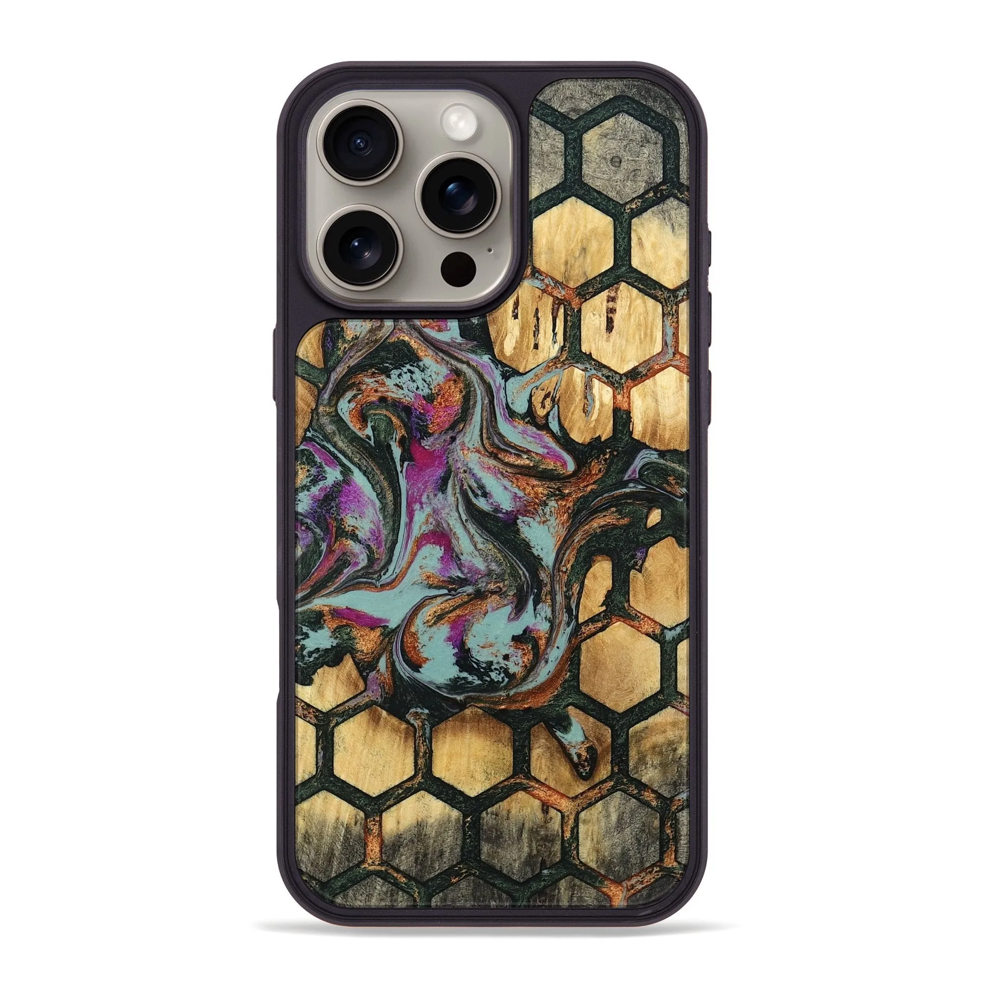 Shock Proof Film Iphone 16 Pro Max Wood Phone Case - Zola (Pattern, 781735)