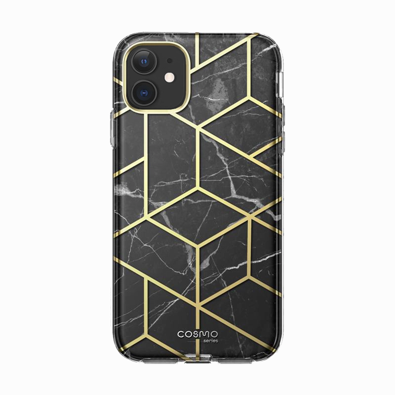 Crystal Clear Iphone 12 Pro Cosmo Case - Marble Black