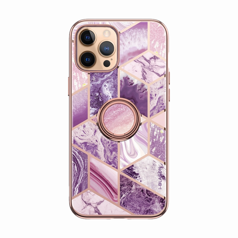 Anti Scratch Shield Easy Installation Iphone 12 Pro Max Cosmo Snap Case - Marble Purple