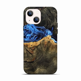 Anti Static Film Iphone 13 Wood Live Edge Phone Case - Adhara (Blue, 774591)