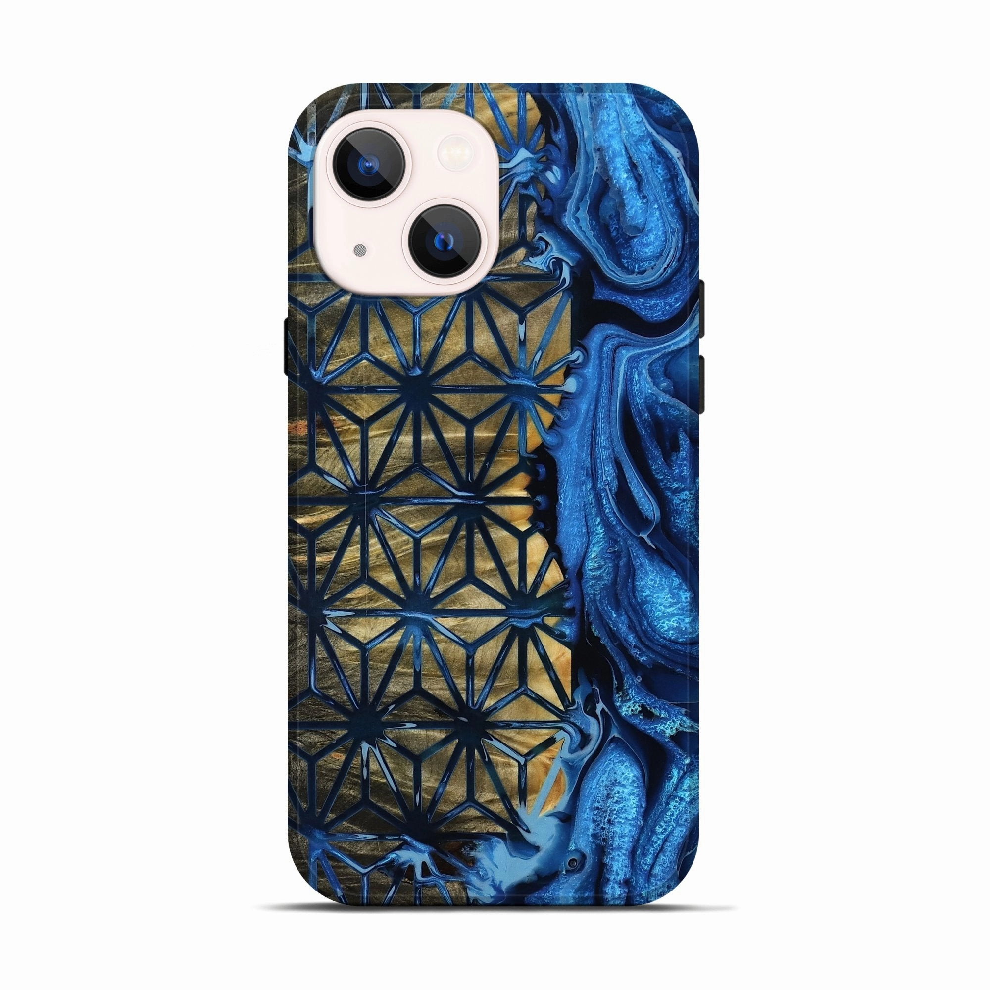 Iphone 13 Wood Live Edge Phone Case - Bryon (Pattern, 781459) Drop Resistant Fingerprint Resistant Screen