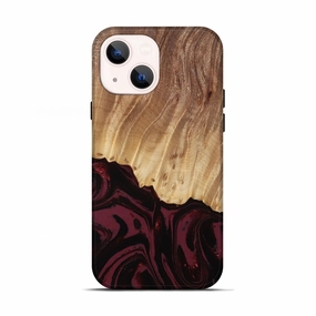 Protective Cover Iphone 13 Wood Live Edge Phone Case - Candida (Red, 780480)