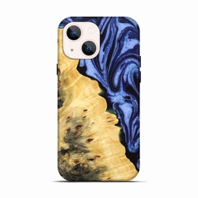 Rounded Edges Iphone 13 Wood Live Edge Phone Case - Christi (Blue, 776864)