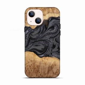 Anti Shock Film Iphone 13 Wood Live Edge Phone Case - Dionne (Black & White, 778503)