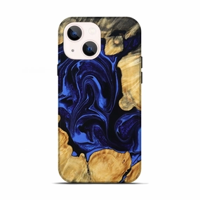 Iphone 13 Wood Live Edge Phone Case - General (Blue, 782001) Screen Guard