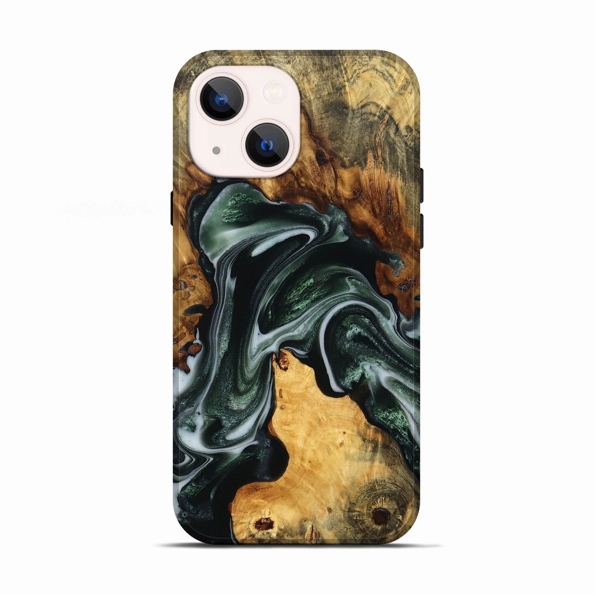 Smooth Touch Film Iphone 13 Wood Live Edge Phone Case - Hendrix (Green, 780478)