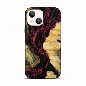 Iphone 13 Wood Live Edge Phone Case - Ira (Red, 781996) Drop Protection