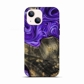 Iphone 13 Wood Live Edge Phone Case - Iris (Purple, 781440) Ultra Thin