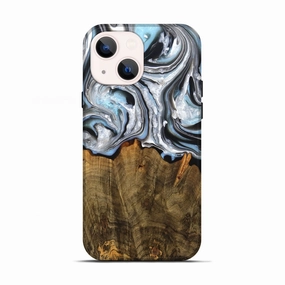 Iphone 13 Wood Live Edge Phone Case - Izaiah (Metallic, 775271) Scratch Proof Glass