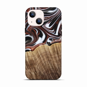 Case Friendly Iphone 13 Wood Live Edge Phone Case - Jakai (Black & White, 761660)