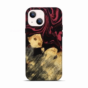 Iphone 13 Wood Live Edge Phone Case - Kadeem (Red, 782005) Anti Static