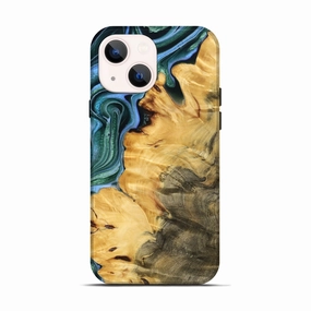 Anti Shock Film Anti Fog Iphone 13 Wood Live Edge Phone Case - Karol (Green, 778751)