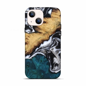 Anti Finger Grease Iphone 13 Wood Live Edge Phone Case - Lacy (Black & White, 781469)