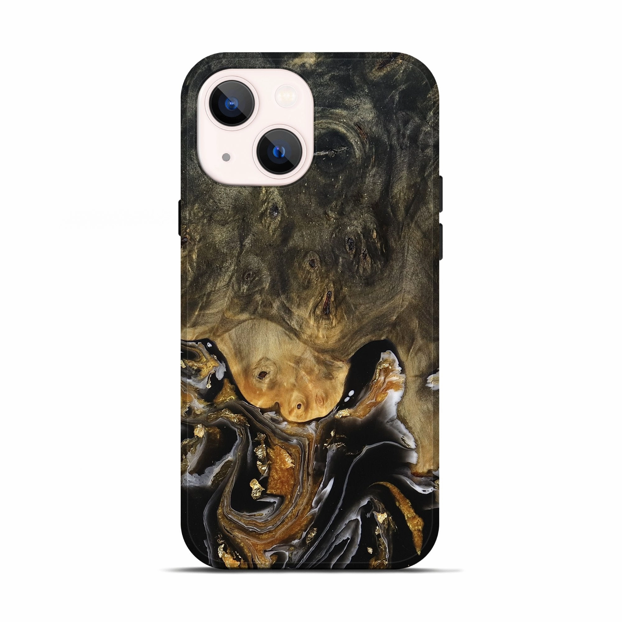 Iphone 13 Wood Live Edge Phone Case - Madonna (Black & White, 778501) HD Screen Protector