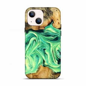 Anti Spy Film Crystal Clear Iphone 13 Wood Live Edge Phone Case - Mandi (Green, 778754)