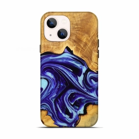 Anti Blue Light Iphone 13 Wood Live Edge Phone Case - Minor (Purple, 777303)