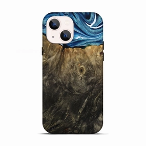 Shock Guard Iphone 13 Wood Live Edge Phone Case - Nikki (Blue, 778174)