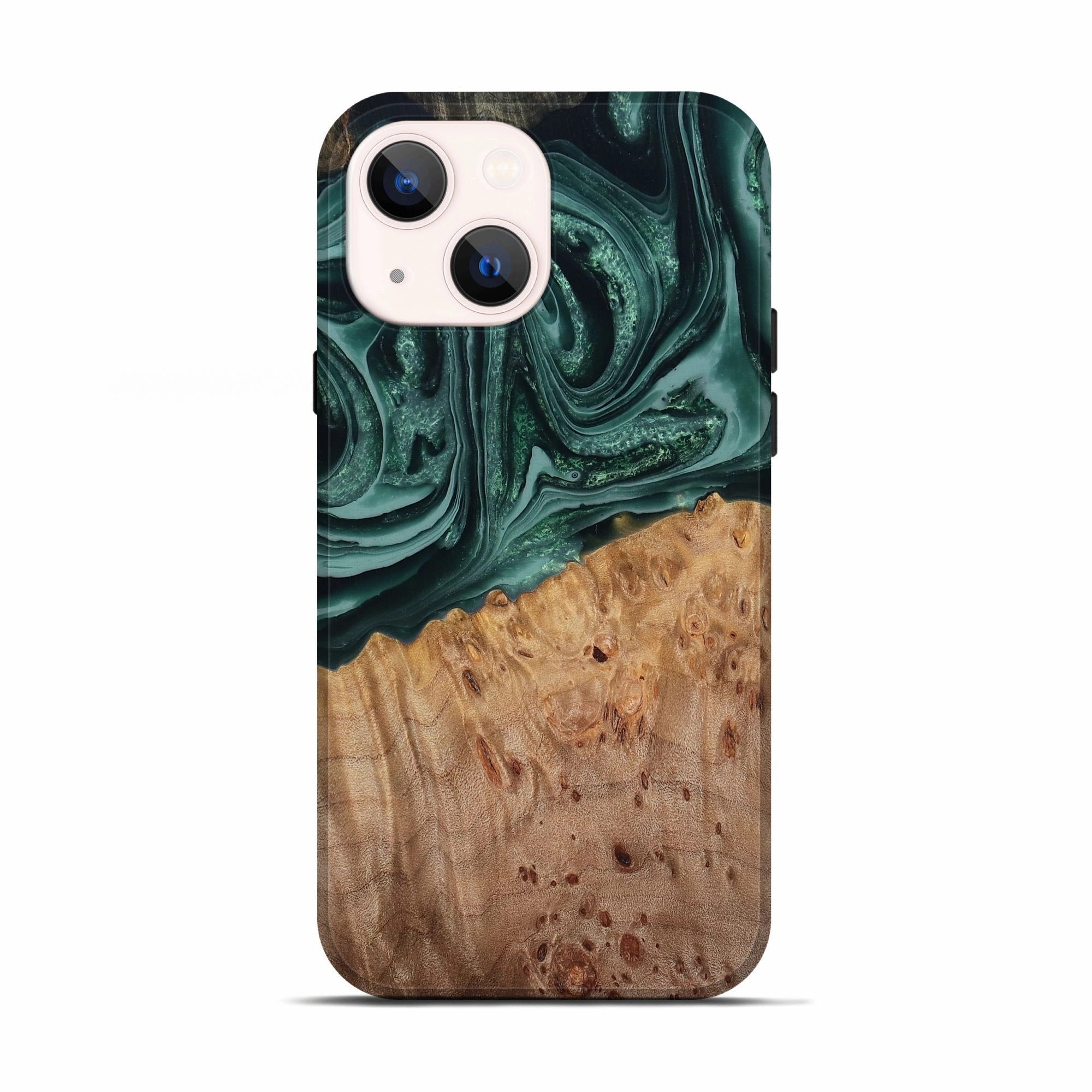 Anti Scratch Shield Drop Protection Iphone 13 Wood Live Edge Phone Case - Oliver (Green, 780319)