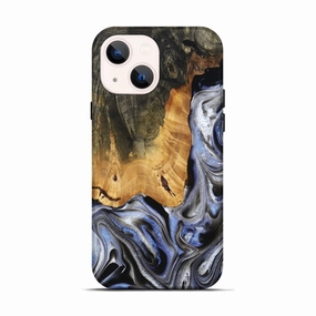 Anti Finger Oil Coating Iphone 13 Wood Live Edge Phone Case - Pat (Black & White, 778170)