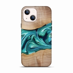 Iphone 13 Wood Live Edge Phone Case - Ronaldo (Green, 776921) Screen Defense Crystal Clear