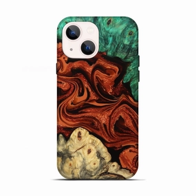 Ultra Slim Protector Case Friendly Iphone 13 Wood Live Edge Phone Case - Shonda (Red, 781441)