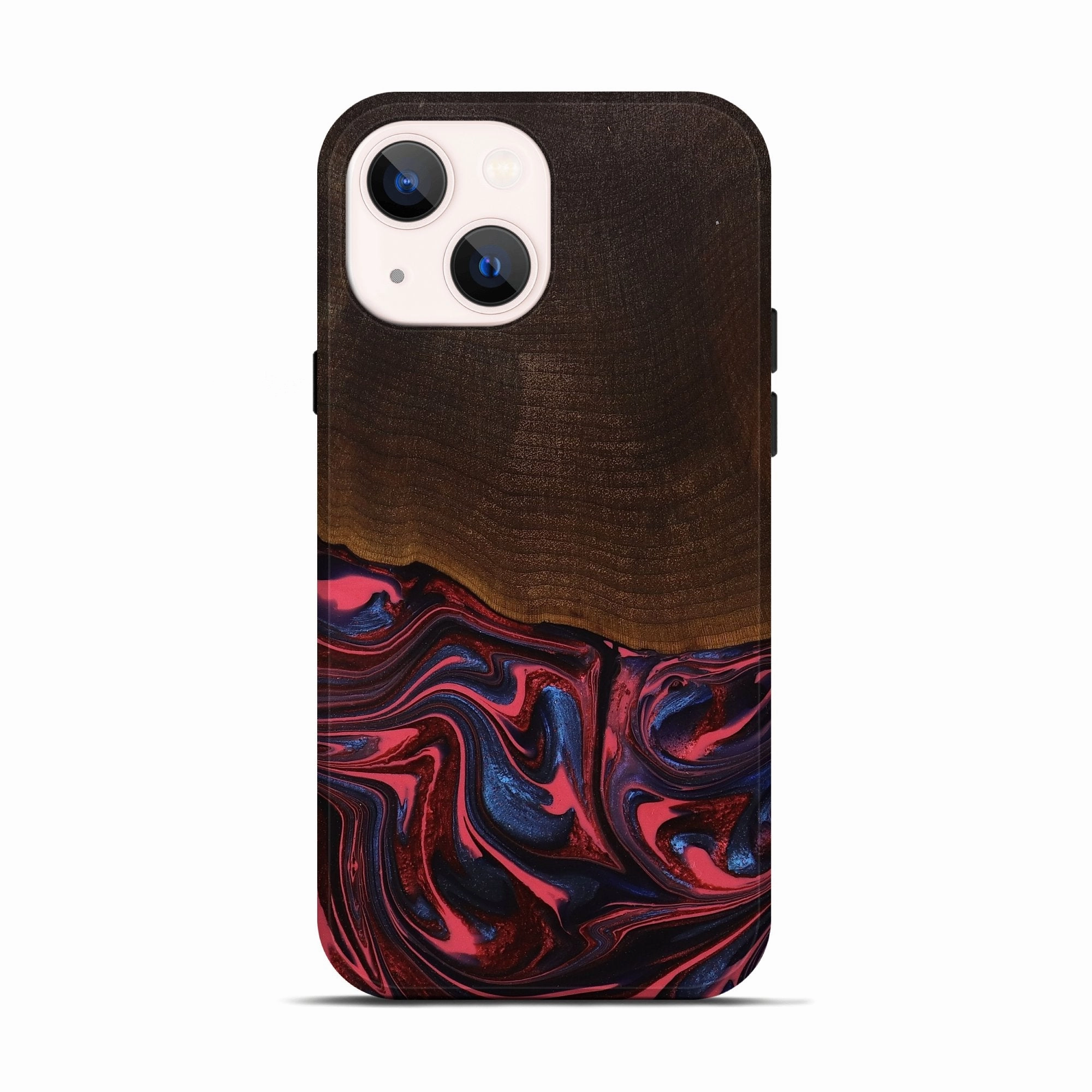 Iphone 13 Wood Live Edge Phone Case - Taryn (Red, 778096) Soft Edge Anti Dust