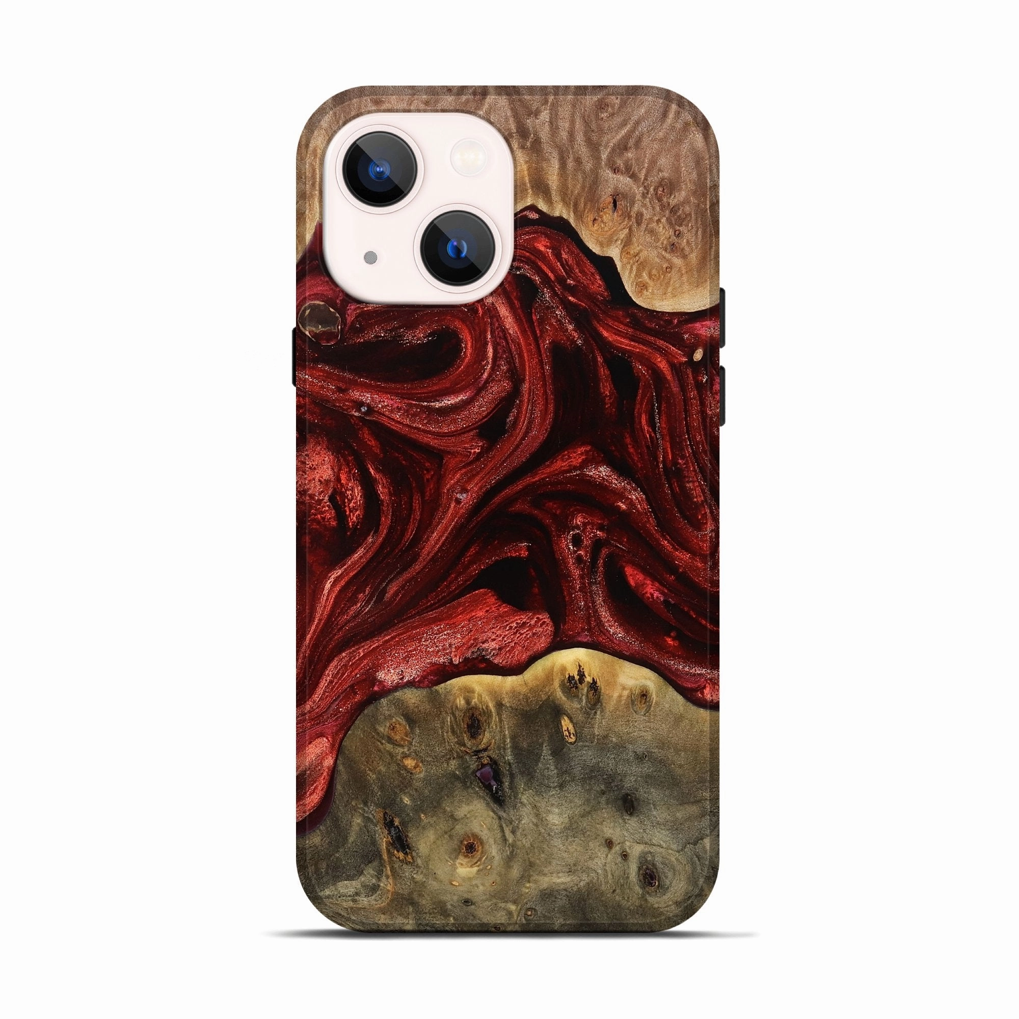 Iphone 13 Wood Live Edge Phone Case - Westyn (Red, 777388) Protective Layer Drop Resistant