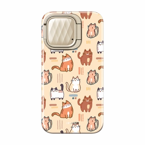 Anti Blue Light Anti Fingerprint Shield Iphone 14 Cosmo Mag Case - Cats