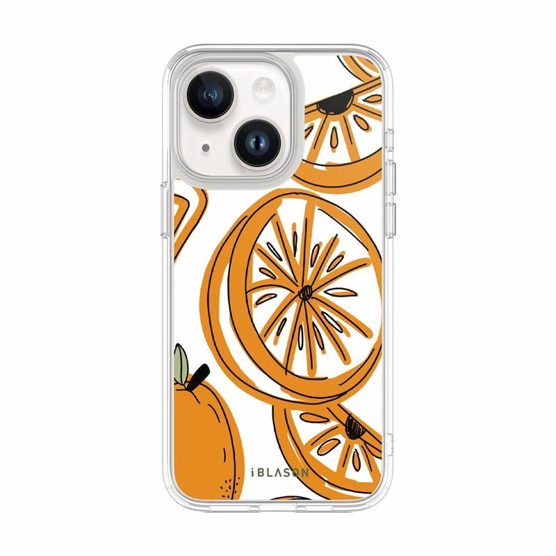 Reinforced Corners Iphone 14 Halo Magsafe Cute Phone Case - Oranges