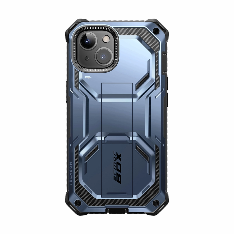 Anti Finger Grease Iphone 14 Plus Armorbox Case - Metallic Blue