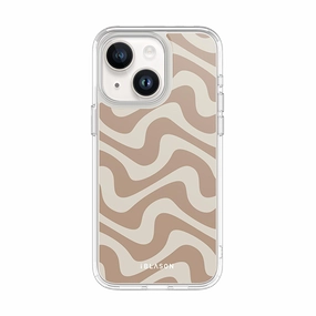 Protective Cover Iphone 14 Plus Halo Magsafe Cute Phone Case - Brown Retro Swirl