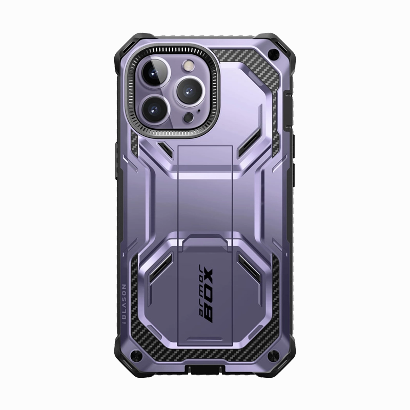 Self Healing Fingerprint Repellent Iphone 14 Pro Armorbox Case - Metallic Purple