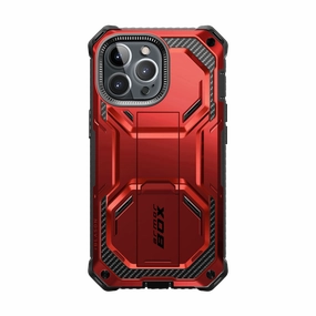 Iphone 14 Pro Armorbox Case - Metallic Red Anti Finger Smudge