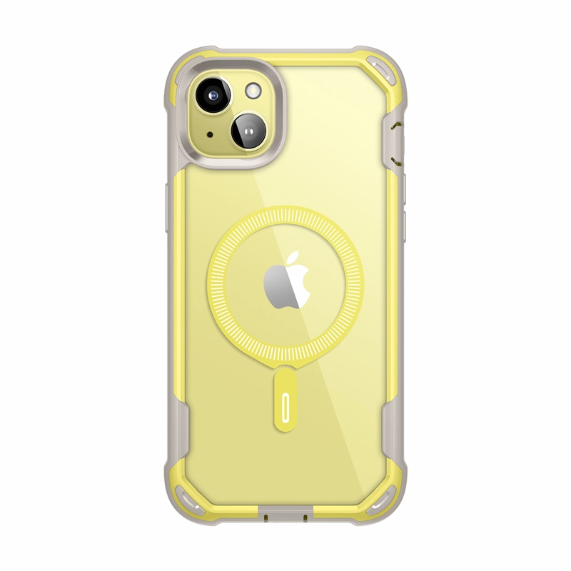 Iphone 15 Ares Mag Case - Yellow Tempered Screen Protector