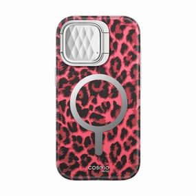 Anti Scratch Coating Anti Glare Film Iphone 15 Cosmo Mag Case - Pink Leopard
