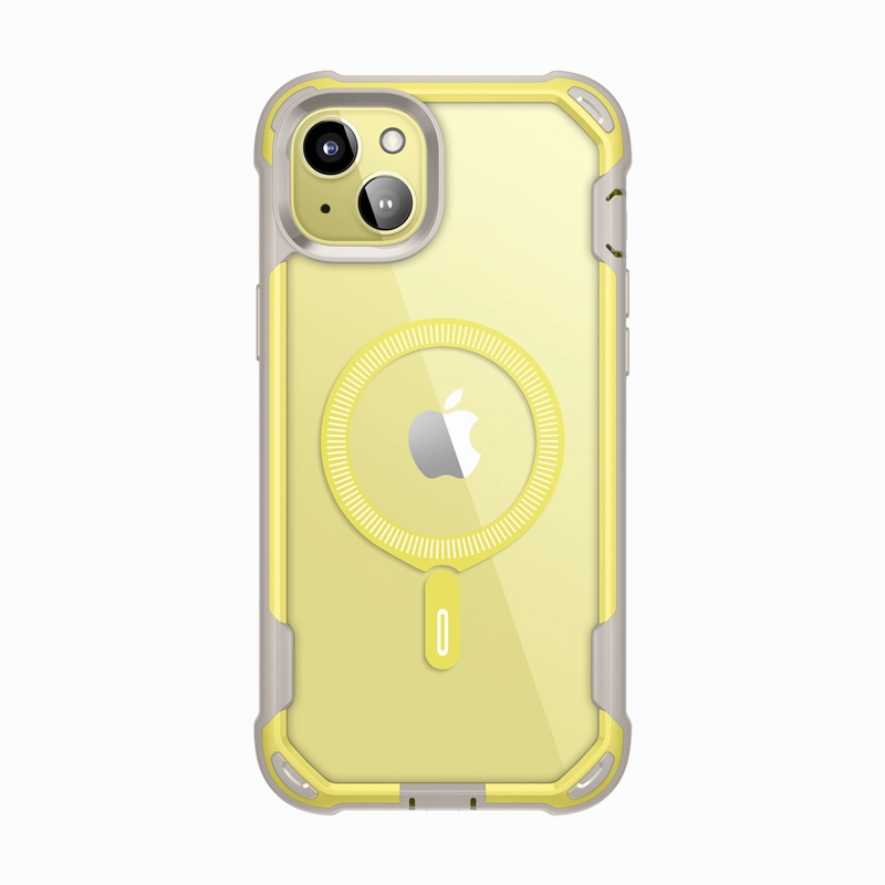 Bubble Free Screen HD Clarity Iphone 15 Plus Ares Mag Case - Yellow