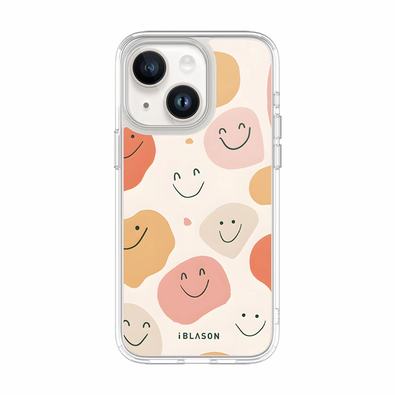 Anti Spy Self Healing Iphone 15 Plus Halo Magsafe Cute Phone Case - Happy