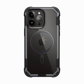 Raised Edges Fingerprint Free Iphone 15 Pro Ares Mag Case - Black