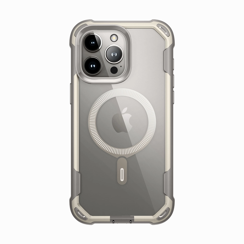 Edge Protection Anti Fingerprint Coating Iphone 15 Pro Ares Mag Case - Gray